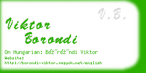 viktor borondi business card